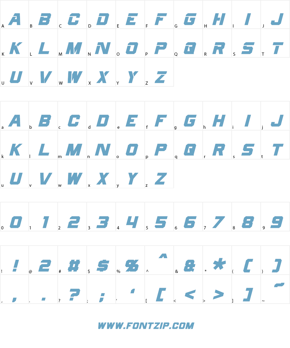 Cyberfall Font Character